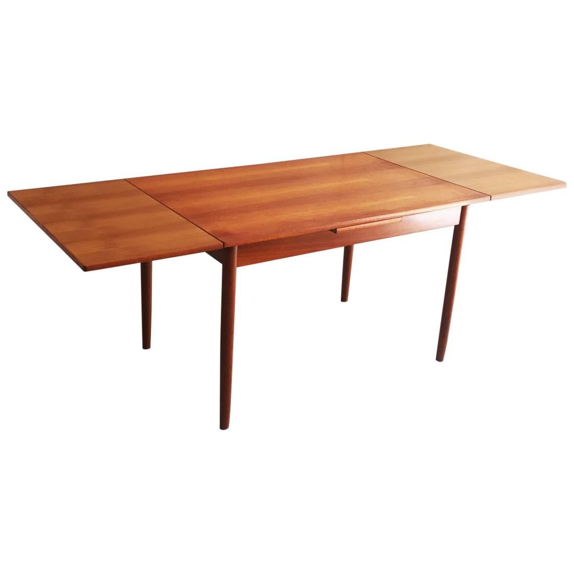 1970s Mid-Century Danish A.B.J Furniture Long and Slim Extendable Dining Table