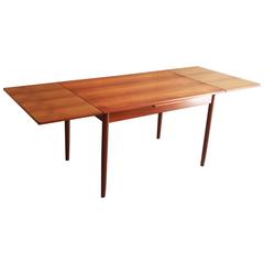 1970s Mid-Century Danish A.B.J Furniture Long and Slim Extendable Dining Table
