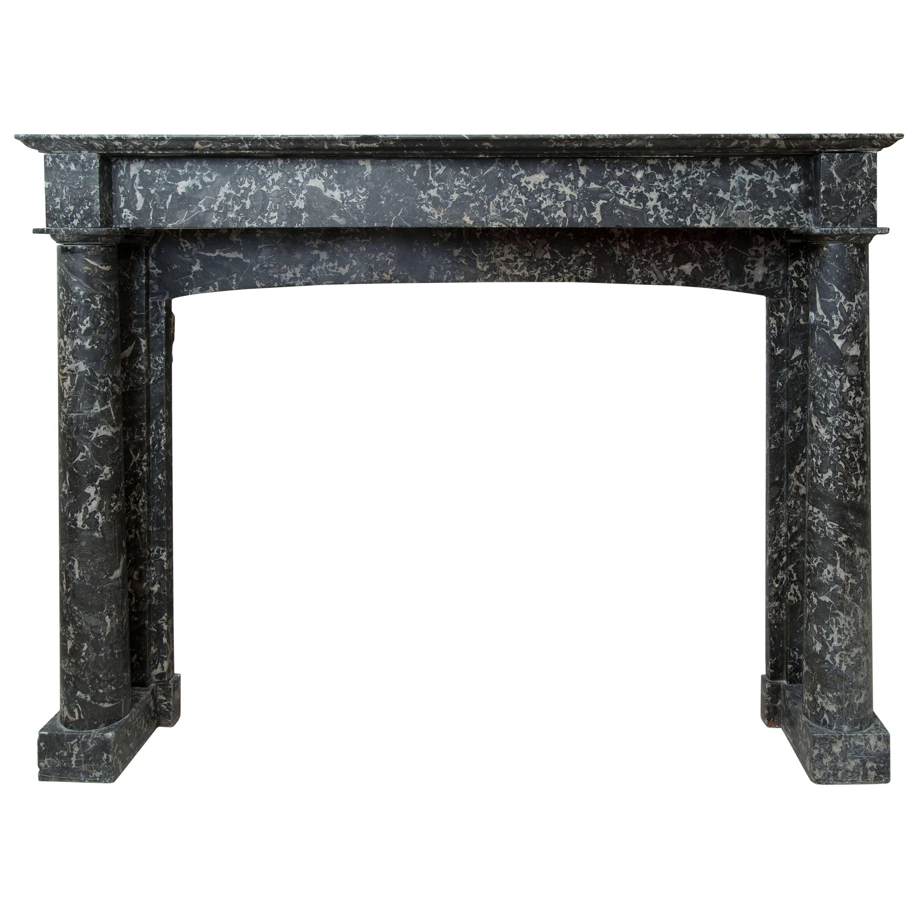 19th Century Directoire Grey Marble Fireplace For Sale