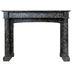 19th Century Directoire Grey Marble Fireplace