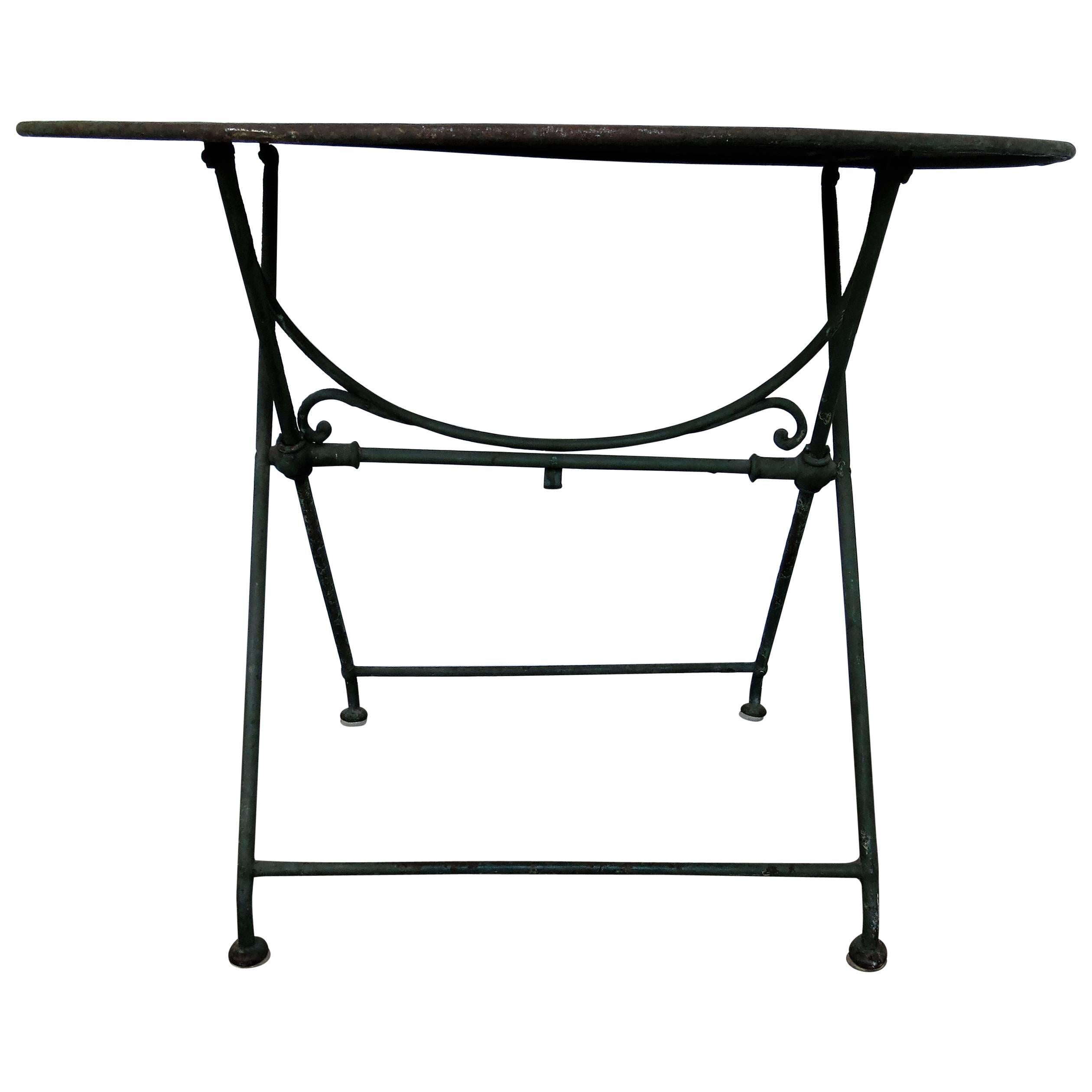 French Iron Folding Table, circa 1900 For Sale