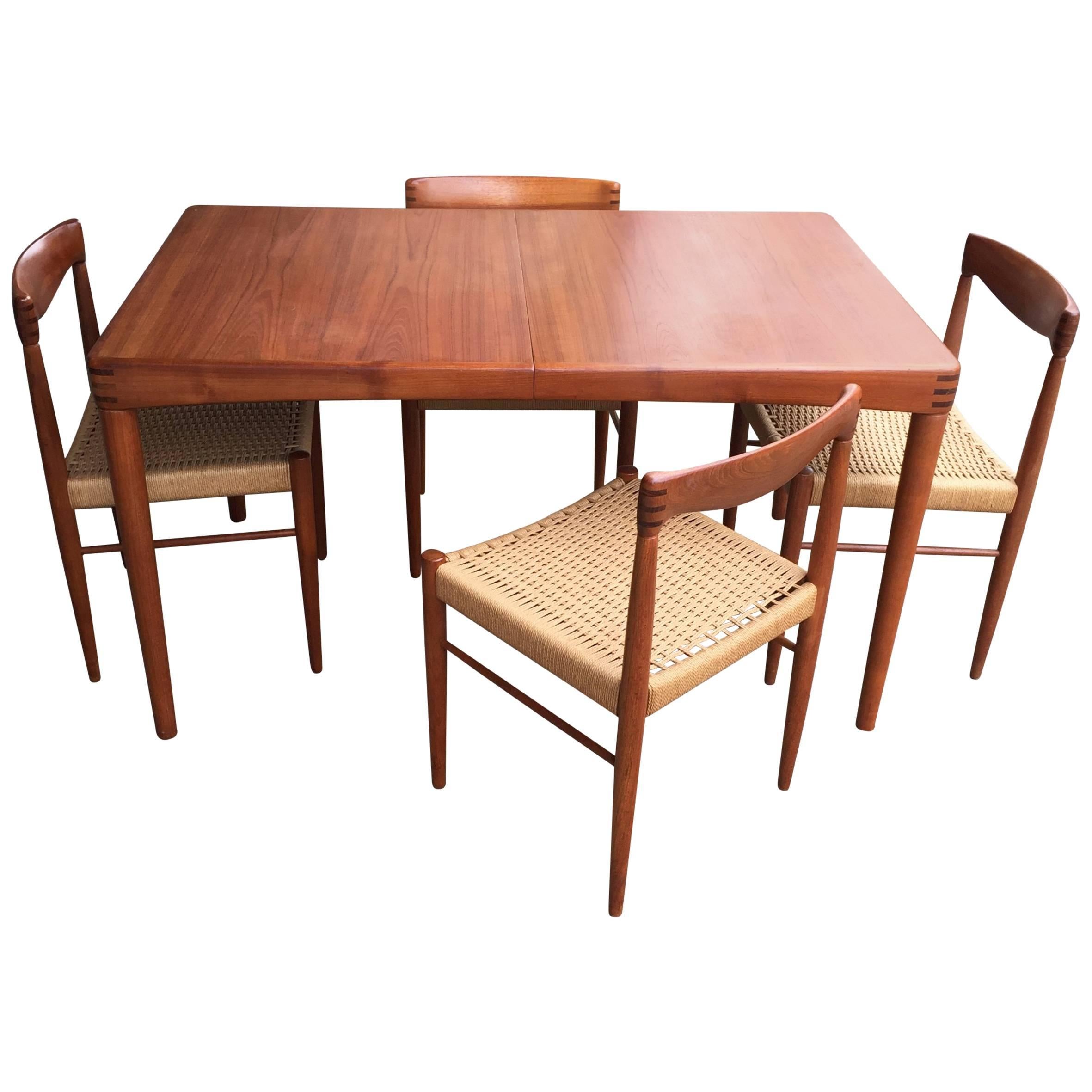 Mid-Century Teak Dining Set by H. W. Klein for Bramin, 1960s, Mid-Century For Sale