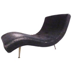Vintage Wave Chaise Lounge in the Style of Adrian Pearsall