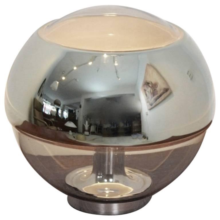 Exquisite Peill & Putzler Chromed Mirror Full Glass Table Lamp
