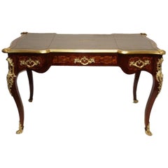 French Louis XVI Style Rosewood Bureau Plat Desk