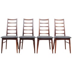 Mid-Century Modern Scandinavian Set of Four Chairs Modele Lis by Niels Koefoed