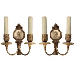 Pair of American E. F. Caldwell Two-Light Wall Sconces 9