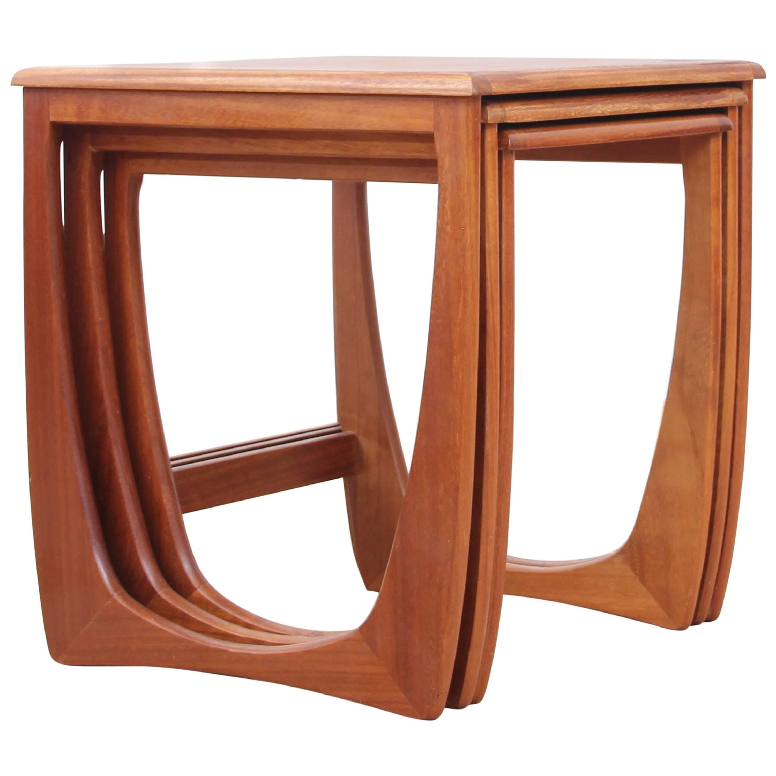 Mid-Century Modern Scandinavian Nesting Tables in Teak Model Astro for G-Plan