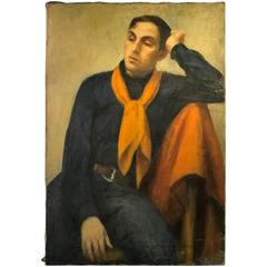 Beautiful Modern Italian Painting of a Young Man by Fabrizio Campanella