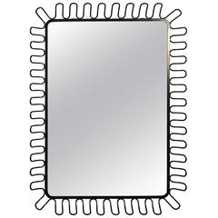 Beautiful Modern Mirror in the Manner of Jean Royere