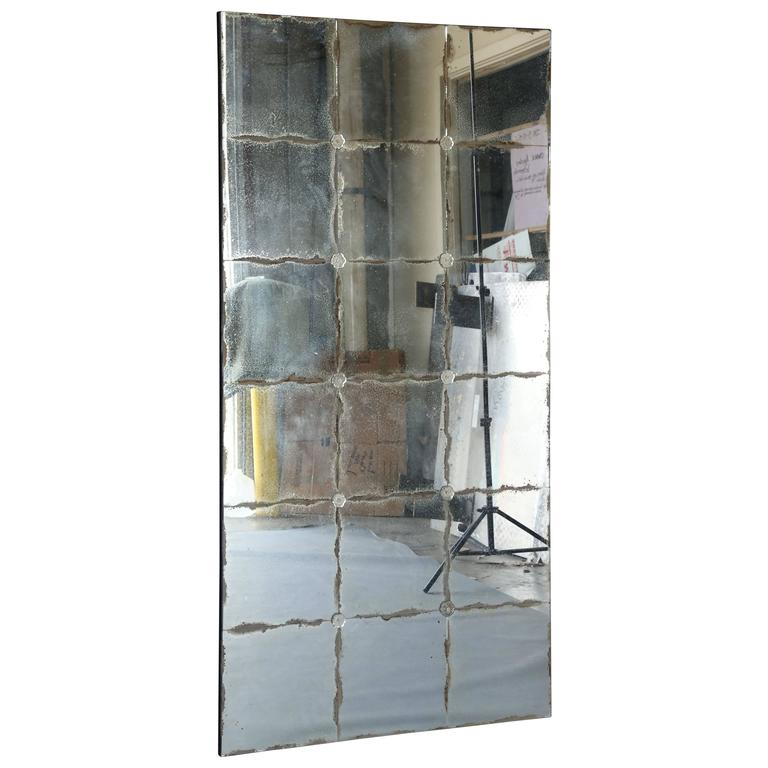 18th Century Neoclassic Mirror With Original Mercury Glass
