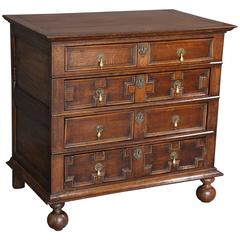 17th Century Walnut Jacobean Chest of Drawers 10