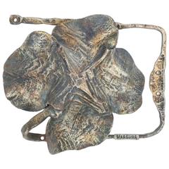 Wrought Iron Floral Wall Lamp Sconce by Marsura, Italy, 1970 7