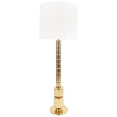 Retro Sculptural Polished Brass Floor Lamp Germany, 1970