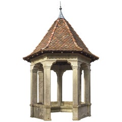 Magnificent French 19th Century Limestone Garden Gloriette Gazebo