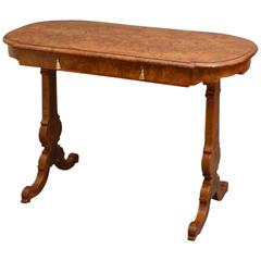 Victorian Side Table in Burr Walnut 5