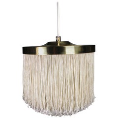 Vintage Hans Agne Jakobsson Sand Colored Silk Fringe Pendant, 1960s