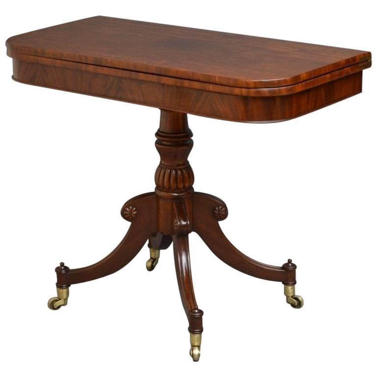 Regency Tea Table Mahogany Table For Sale at 1stdibs