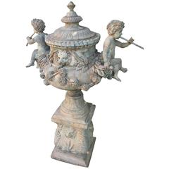 Gorgeous Bronze Fountain with Cupid Musicians