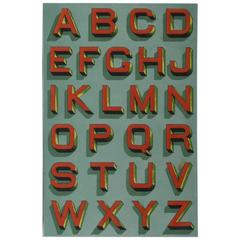 Lithograph of Letters of the Alphabet. D. Osseman, Amsterdam