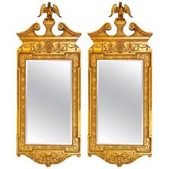 Large Pair of Early 19th Century William Kent Style Pier Mirrors