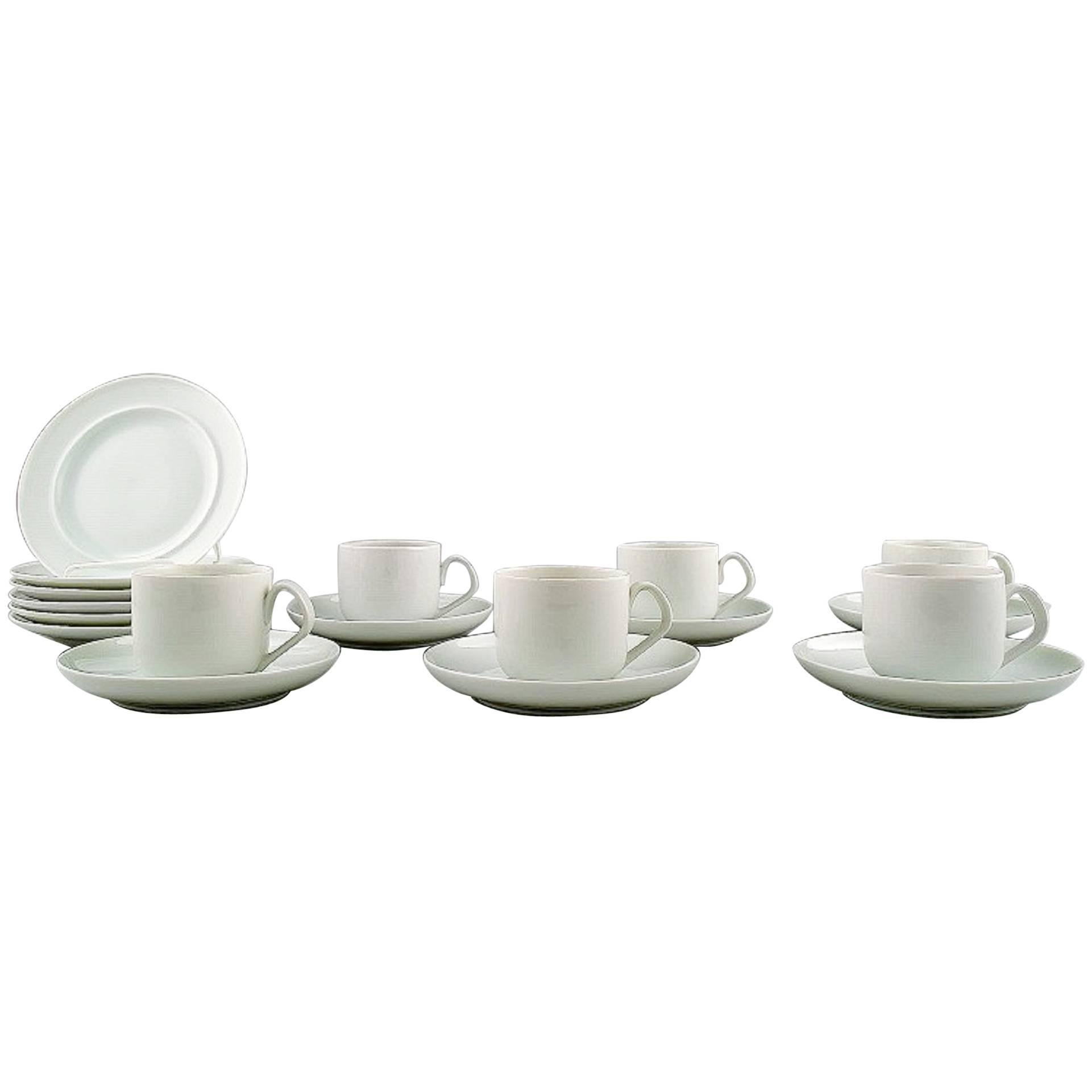 Bing & Grondahl, B&G, White Koppel, Six Person Coffee Service