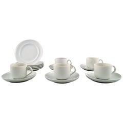 Bing & Grondahl, B&G, White Koppel, Servicio de café para cinco personas