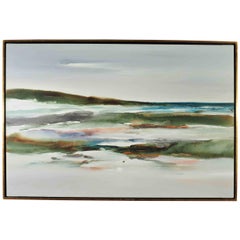 Large Abstract Landscape Oil on Canvas Titled "Breaking Away #23"