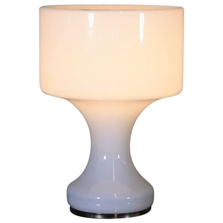 Opaque Murano Glass Table Lamp, 1970s For Sale