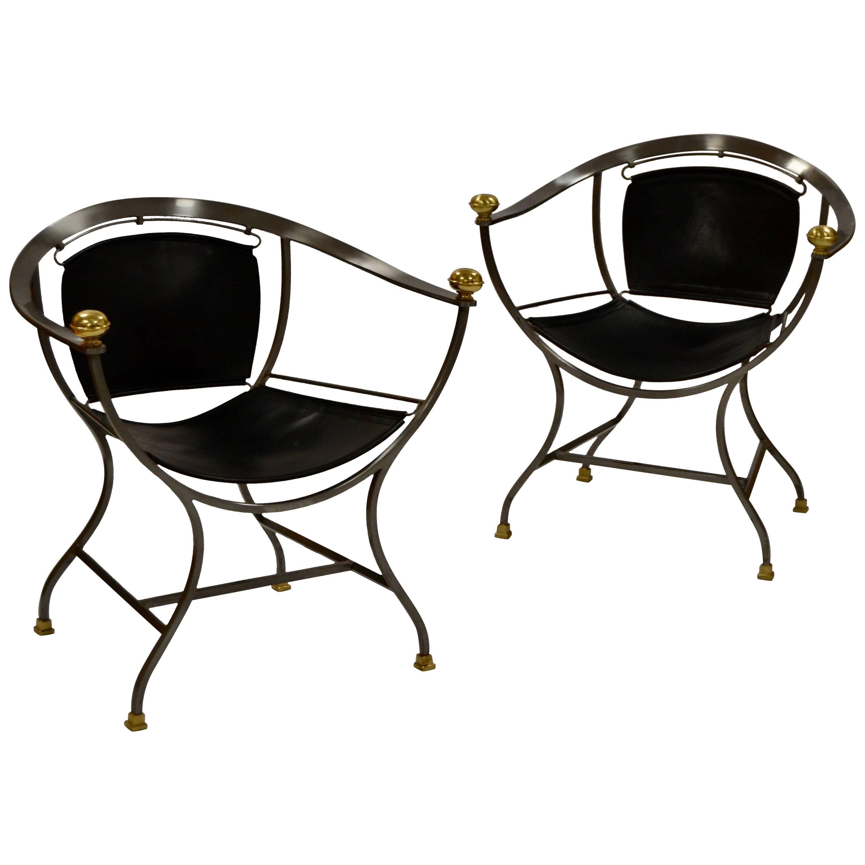 Pair of Armchairs 1970s Italian Designer Alberto Orlandi For Sale