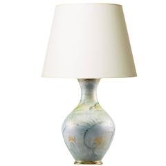 Romantic Hand-Painted and Gilded Table Lamp by Josef Ekberg for Gustavsberg 11