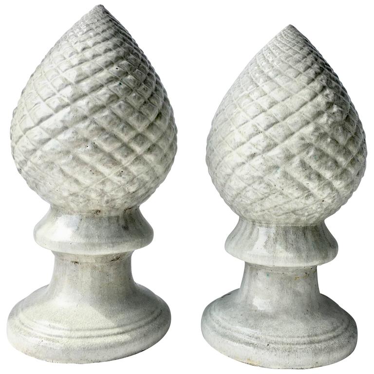 Contemporary Ceramic Glaze Cone Finial Sculptures For Sale at 1stdibs