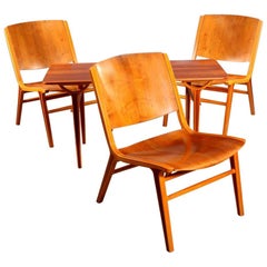 Three AX Chairs and Table  by Peter Hvidt and Orla Mølgaard Nielsen