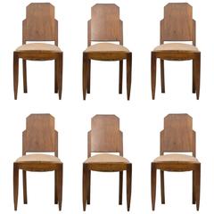 Art Deco Dining Chairs Set of Six 6