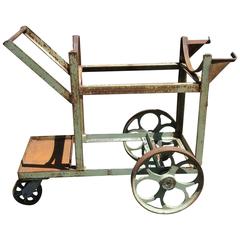 Vintage Industrial Cart Bar Cart 2
