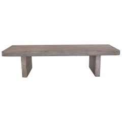 Dos Gallos Custom Grey Plank Bench or Cocktail Table