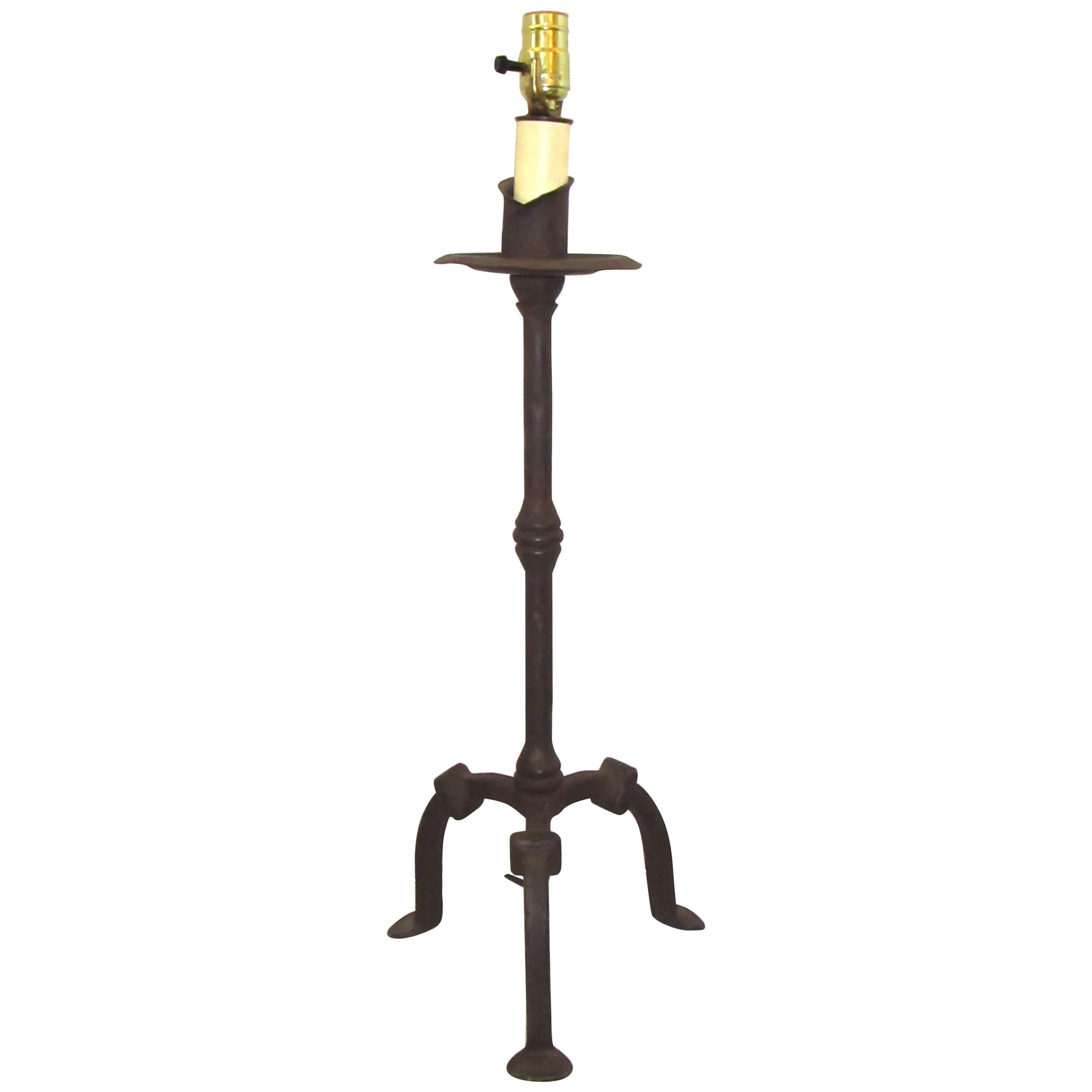 Hand-Wrought Iron Tripod Table Lamp