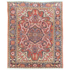 Traditional Vintage Persian Heriz Scatter Rug