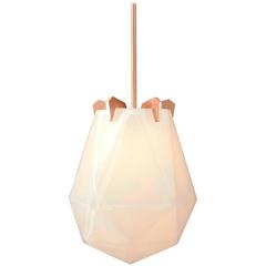 Briolette Small Pendant in Custom Variation, White and Satin Copper 5