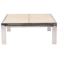 Leon Rosen for Pace Chrome and Marble Cocktail Table 5