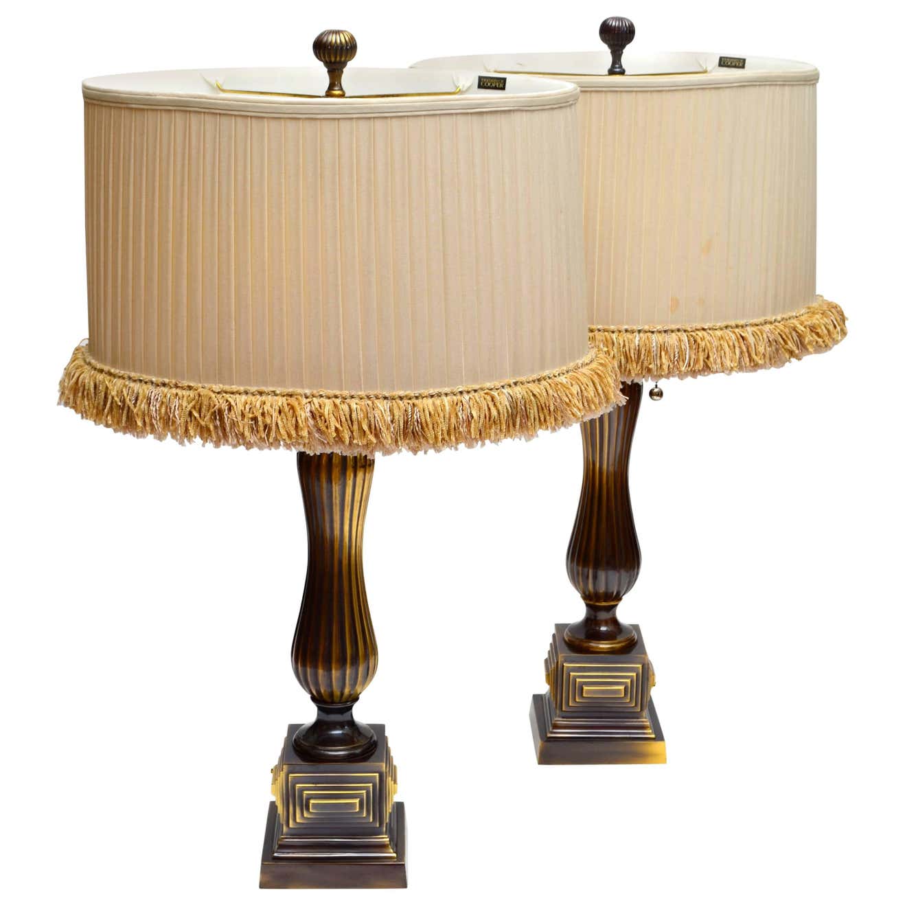 Frederick Cooper Pair of Vintage Bronze Table Lamps For Sale at 1stDibs