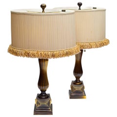 Frederick Cooper Pair of Used Bronze Table Lamps