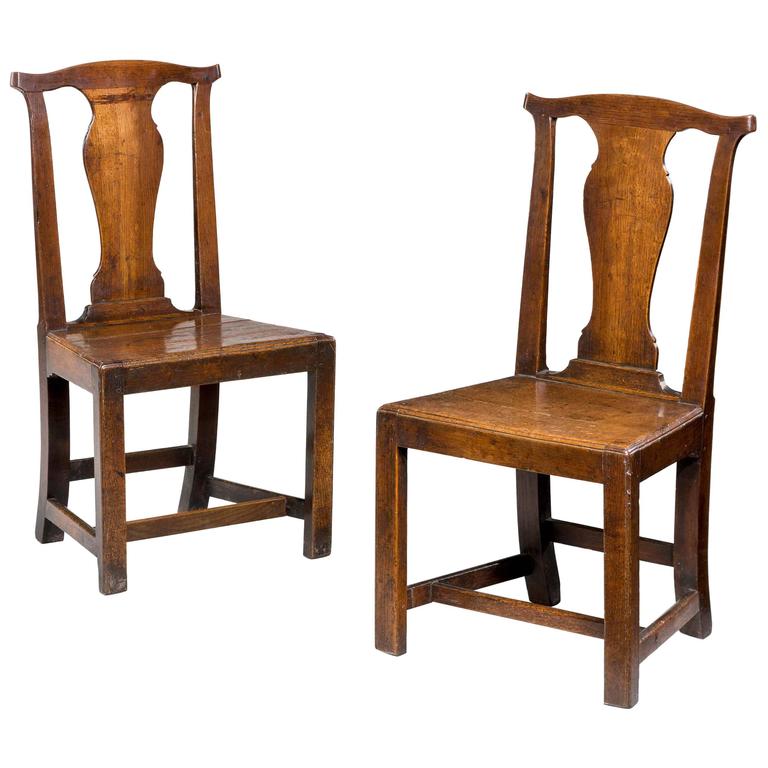 Pair of side chairs, 1760, offered by Windsor House Antiques Ltd