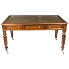 Antique William IV Mahogany Partner's Library Table Desk, circa 1840