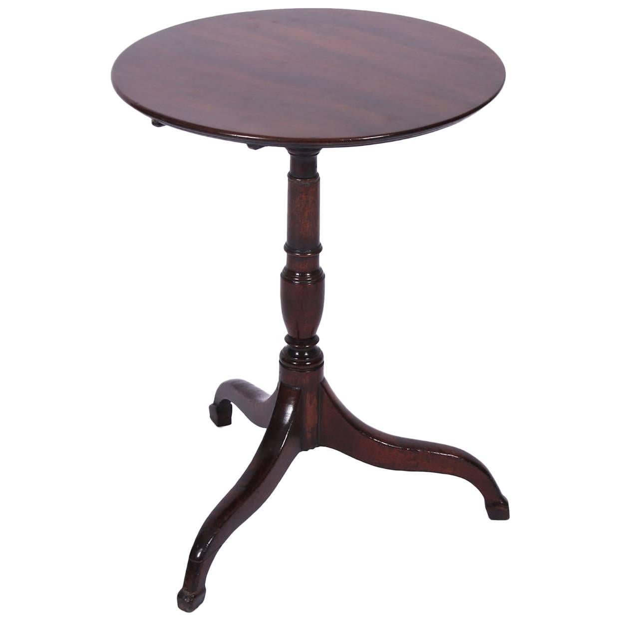 Small Mahogany Snap Top Table / Occasional Table, English, Early 19th Century