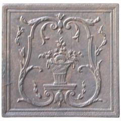 Antique 18th Century French 'Flower Basket' Fireback