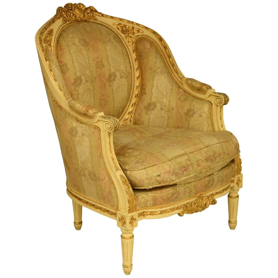 Gilded Carver Chair For Sale