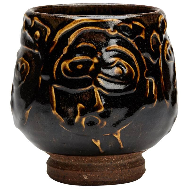 Peter Voulkos American Studio Pottery Faces Tea Bowl For Sale