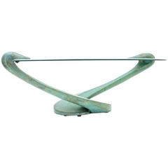 Nice Coffee Table from the 1970s in Metal and Glass 3
