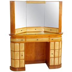Italian Art Deco Secretary Vanity Dressing Table Attributed to Paolo Buffa